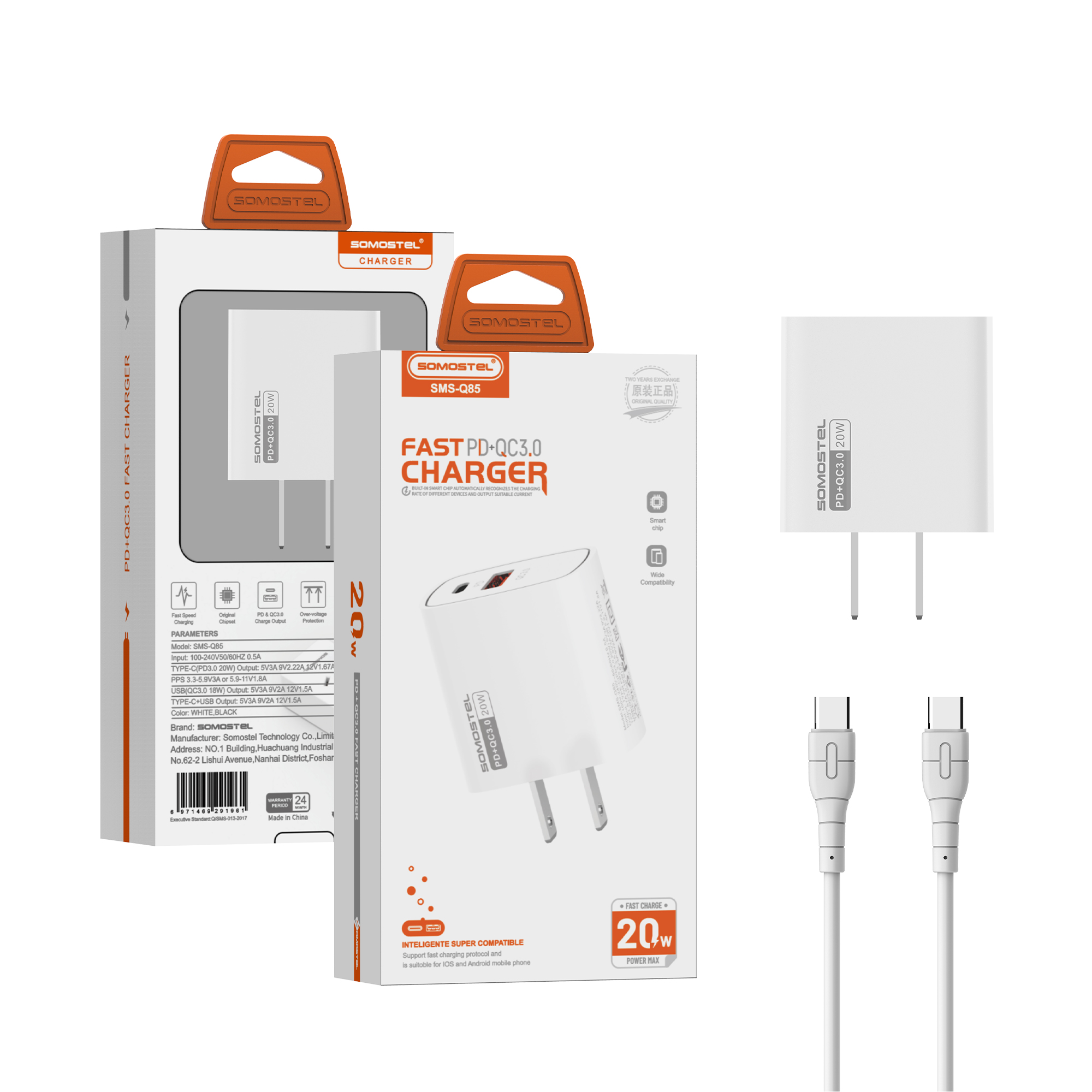 H239def419624466bba870719710a991eI.jpg Factory Wholesale Cargador 20w Celular USB Type C Fast Charger Travel Adapter for iphone 17 Pro EU US Plug Cell Phone Charger - Image 1