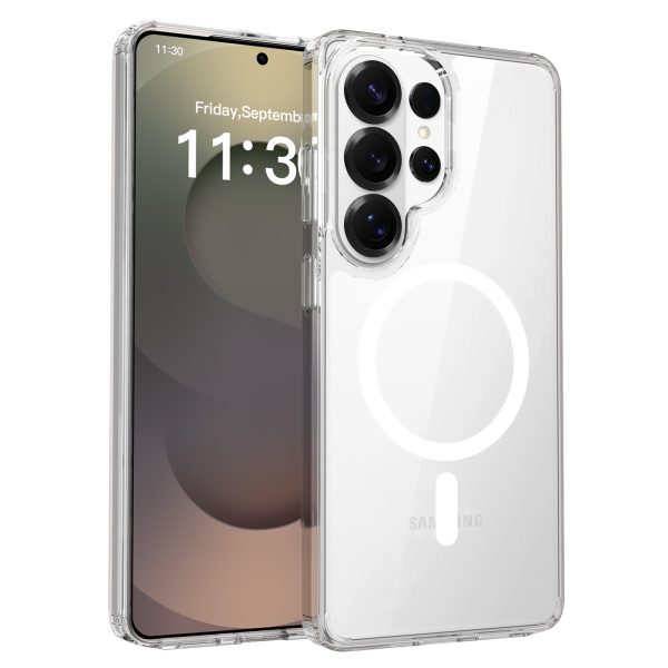 1.5 mm Anti-Scratch Clear Magnetic Phone Case for Samsung S26 Ultra Transparent Wireless Charging Shockproof Mobile Phone Case