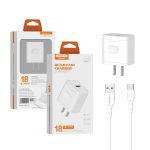 SMS-Q84 QC3.0 18W USB Charger with Cable OEM/ODM Cell Phone Charger for SAM IOS HW XM Cargador Rapido US EU Plug Travel Adapter - Image 6