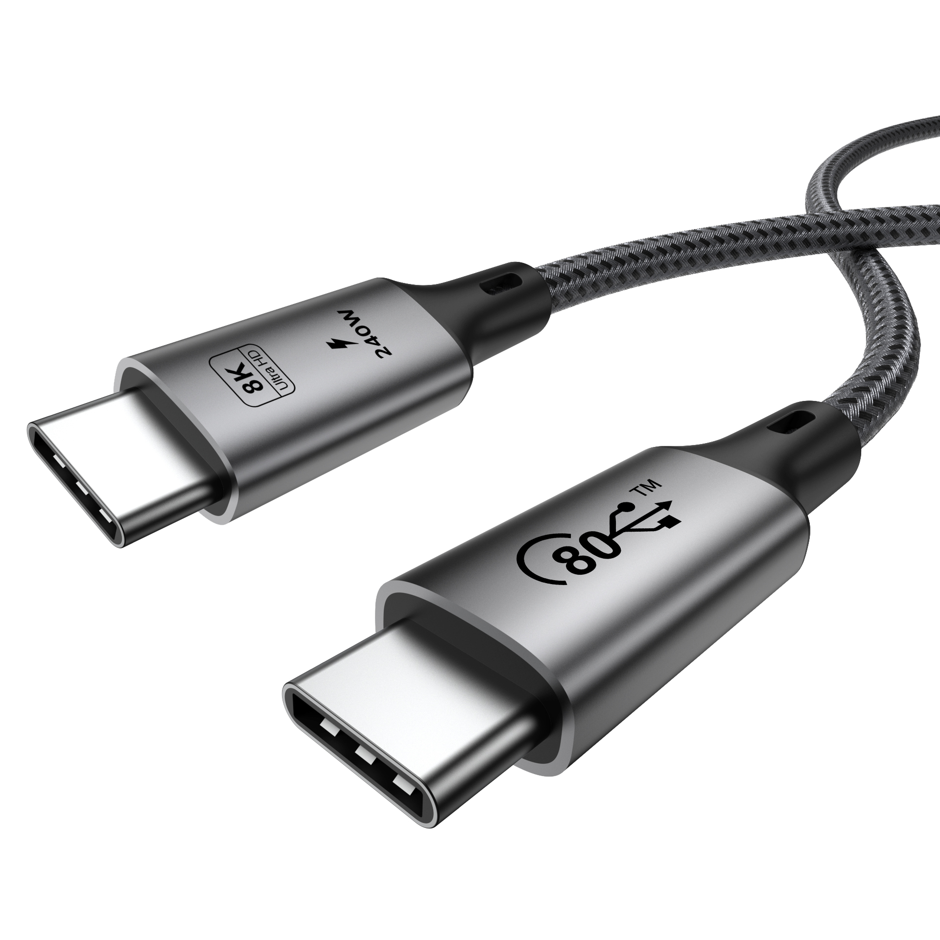 H9f0896bcb81240a7aa594cd4c20f745cg.jpg USB 4.0 Coaxial Type-c 40Gbps 8K Video 20V 5A Mobile Phone Computer Charger Cable USB Cable PD 100W Type C to Type C Cable - Image 1