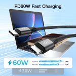 UNIEAN Wholesale USB a 2.0 C 5V 2AC Fast Charging Data Cable 480Mbps PD60W Type C for IPhones Printers Available 2M 3M Lengths - Image 6