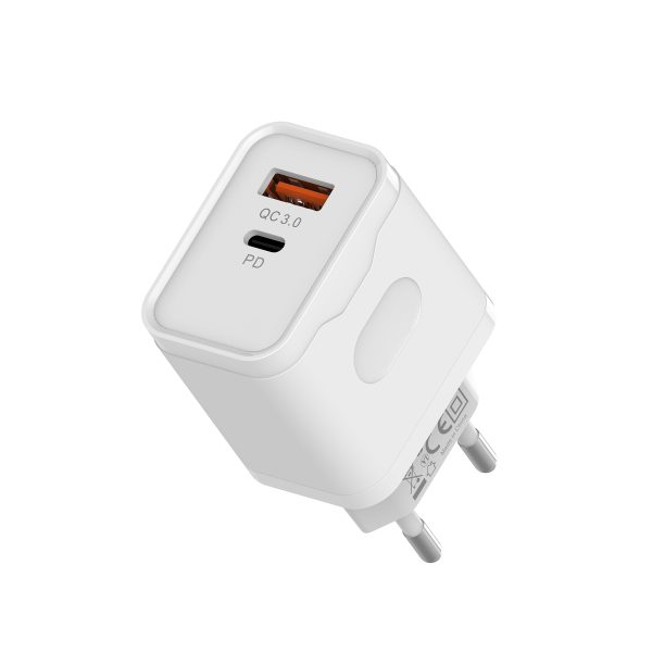 Somostel Factory Price PD 20W Mobile Phone USB Wall Charger Q.C3.0 Fast Charging Type C EU US Plug Travel Chargers Adapter White
