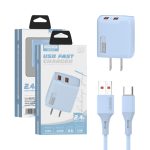 Somostel SMS-Q76 Dual USB Charger 2.4A Colorful Charger With Cable for IPhone Cargadores De Carga Rapida - Image 4