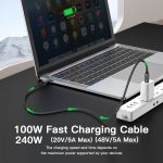 UNIEAN USB3.2 High Quality Nylon Braided Aluminum Alloy Housing 20Gbps 3.2 Gen2 USB-C Type C Cable PD100W Fast Charging - Image 4