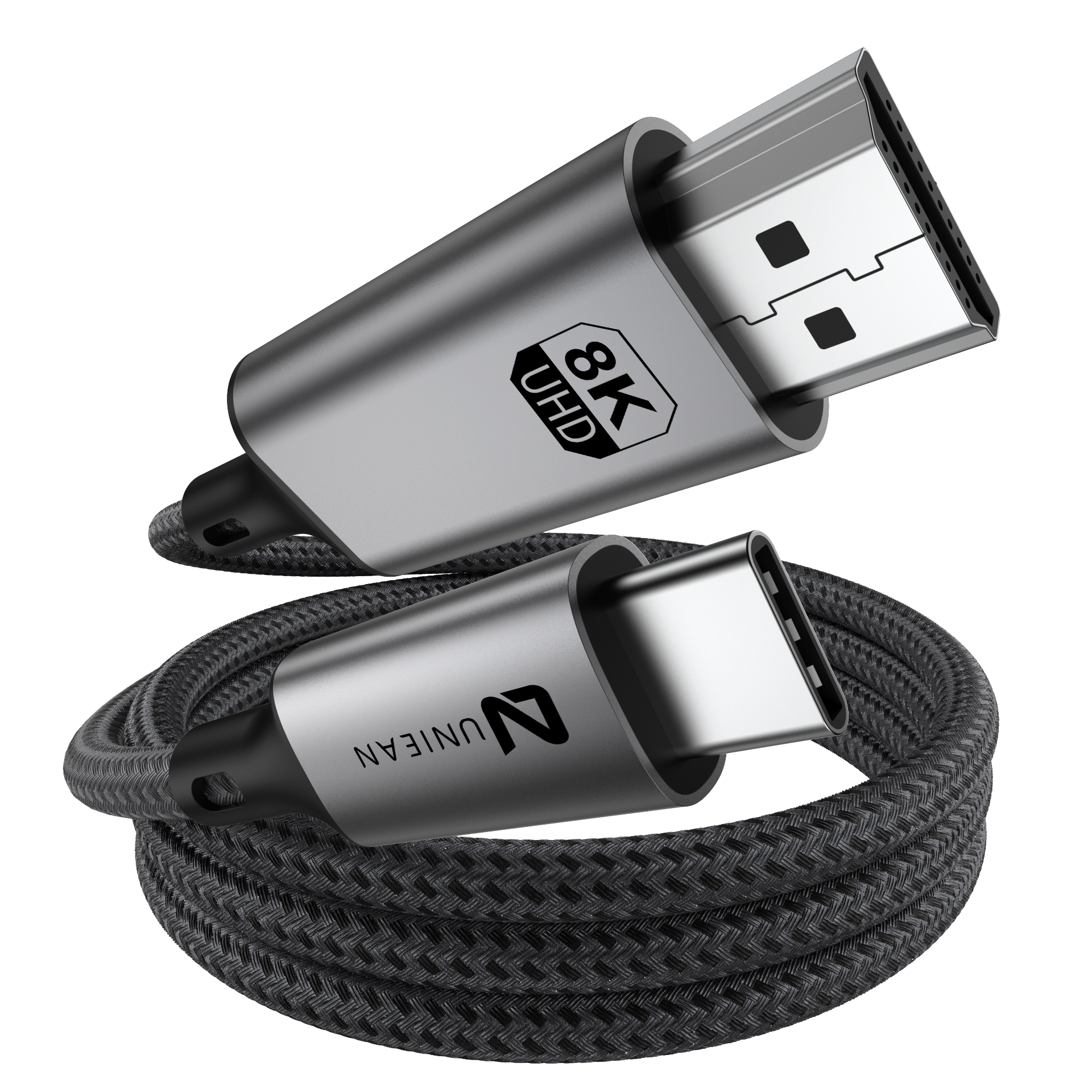 H2d0d6ff5f8cb44d3bc2667d8d0fc9f09W.png UNIEAN Wholesale 8K Resolution Type C UHD Converter Cable 2M 4.5M USB C 2.1 Video VGA 48Gbps Data for Iphones TV PS5 PVC Jacket - Image 1