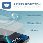 Wholesale 9H HD Full Coverage Protective Film Tempered Glass Screen Protector With Easy to Stick Frame for iPhone 17 - Image 4