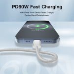 UNIEAN Wholesale High Quality Nylon Type C Cable PD 60W Fast Charging USB C Data Cable for iPhone - Image 5
