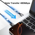 UNIEAN Factory Wholesale 2M 5V2A 60W Type C USB Fast Charging Cable 2.0 for Iphones Printers Computers - Image 4