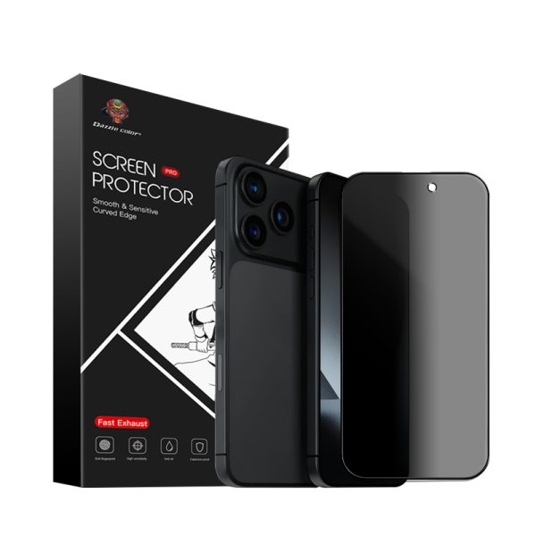 Hot Selling Free Sample Privacy Slik Printing Tempered Glass Screen Protector for iPhone 17 Pro Max