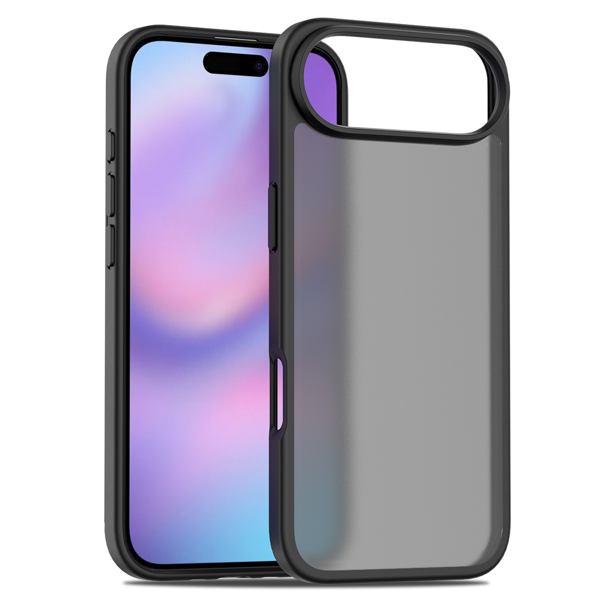 H49ca17f429654805b73bf97045223e77n.jpg For Iphone 17 Series Mobile Phone Case Silver Shield Matte Texture Frosted Skin Feeling Phone Case for 17 Air - Image 1