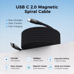 UNIEAN Factory Wholesale  2.0 Magnetic PD60W 100W 240W Braided Type C Usb Fast Charging Cable Data Cables for iphone to Android - Image 3