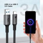 UNIEAN Wholesale 2M 3M 90° Usb a to C 3.0 Cable Type C Usb Fast Charging Cable Data Cables for Mobile Phones to Ps5 Android - Image 4