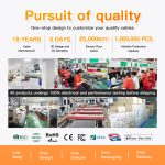 UNIEAN Factory Wholesale 2M 3M USB C 60W 2.0 Cable 5V2A 12W Type C Usb Fast Charging Cable USB a to C Data Cables for Iphones - Image 3