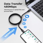 UNIEAN Factory Wholesale  2.0 Magnetic PD60W 100W 240W Braided Type C Usb Fast Charging Cable Data Cables for iphone to Android - Image 6