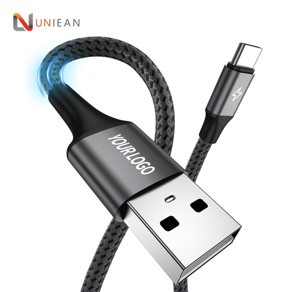 Hb4583e5ab35c4fe595bc3fdf0d40fa45y.jpg UNIEAN Factory Wholesale 2M 3M USB C 60W 2.0 Cable 5V2A 12W Type C Usb Fast Charging Cable USB a to C Data Cables for Iphones - Image 1