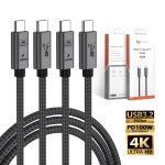 UNIEAN USB3.2 Type C Cable Fast Charging PD100W 240W 20Gbps 3.2 Gen2 Usb C Data Cable Type C Cable Wholesale for Iphone - Image 2