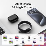 UNIEAN Factory Wholesale  2.0 Magnetic PD60W 100W 240W Braided Type C Usb Fast Charging Cable Data Cables for iphone to Android - Image 5