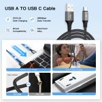 UNIEAN Factory Wholesale 2M 3M USB C 60W 2.0 Cable 5V2A 12W Type C Usb Fast Charging Cable USB a to C Data Cables for Iphones - Image 2