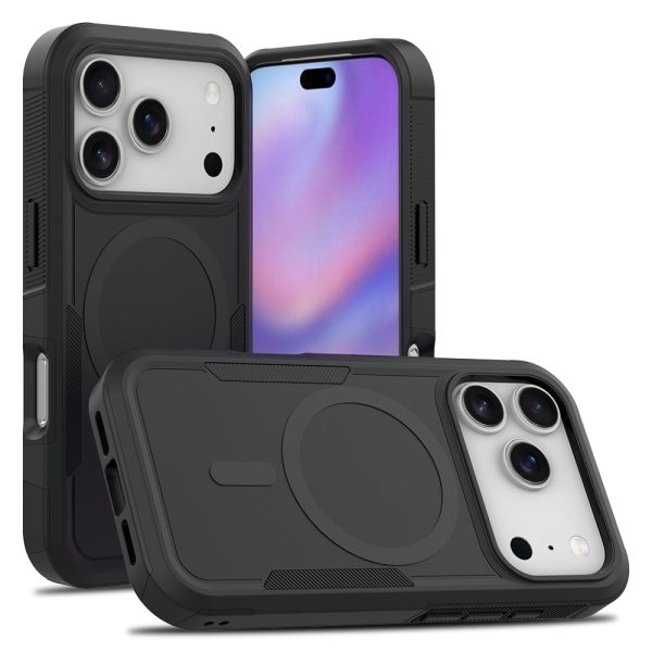 2 in 1 Shockproof Protective Cover for Iphone 15 16 17 Pro Tpu Pc Armor Magnetic Mobile Phone Case for Iphone 15 14 13 12 11